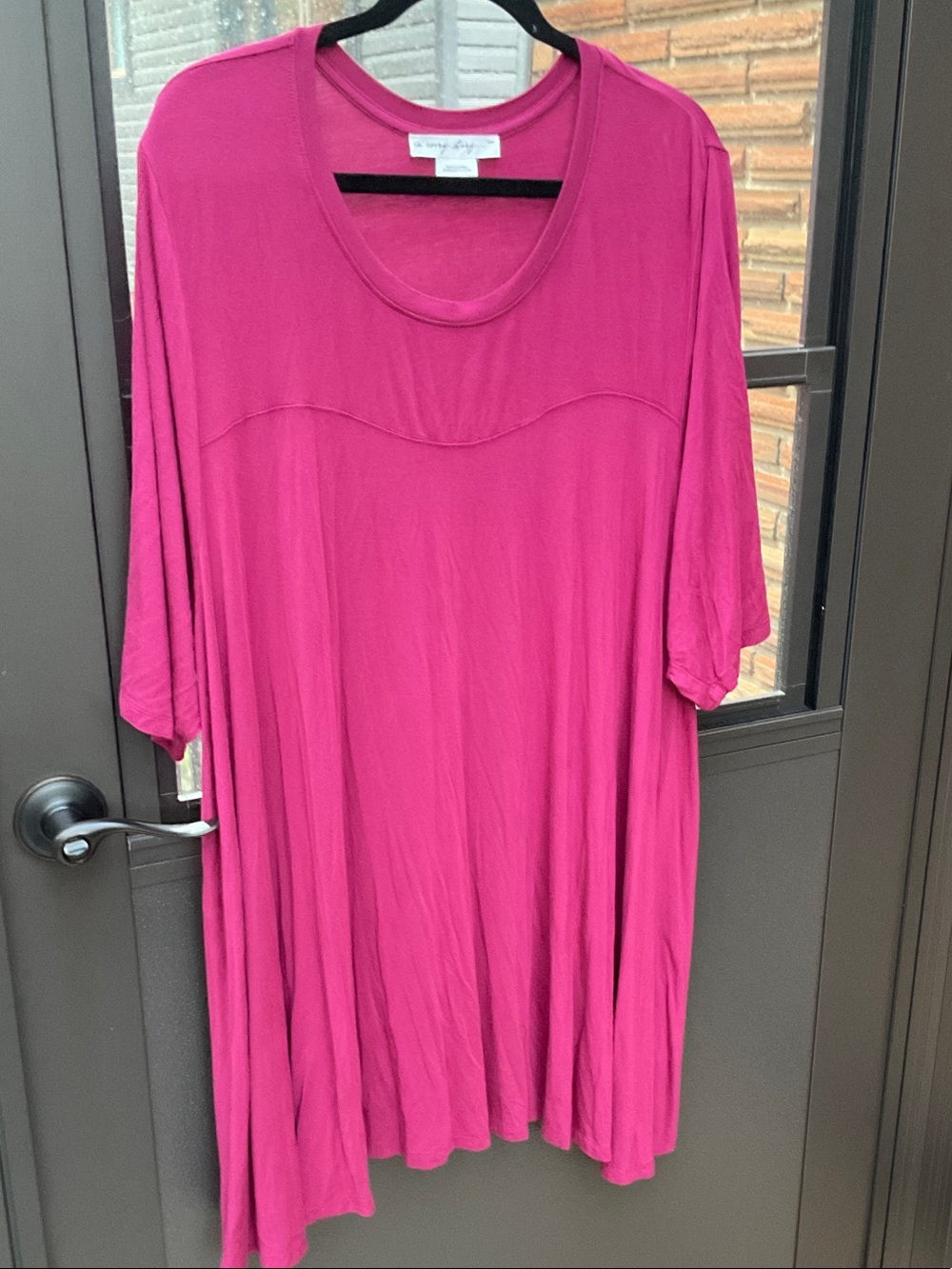 Penningtons Fuchsia Swing Tunic - Scoop Neck